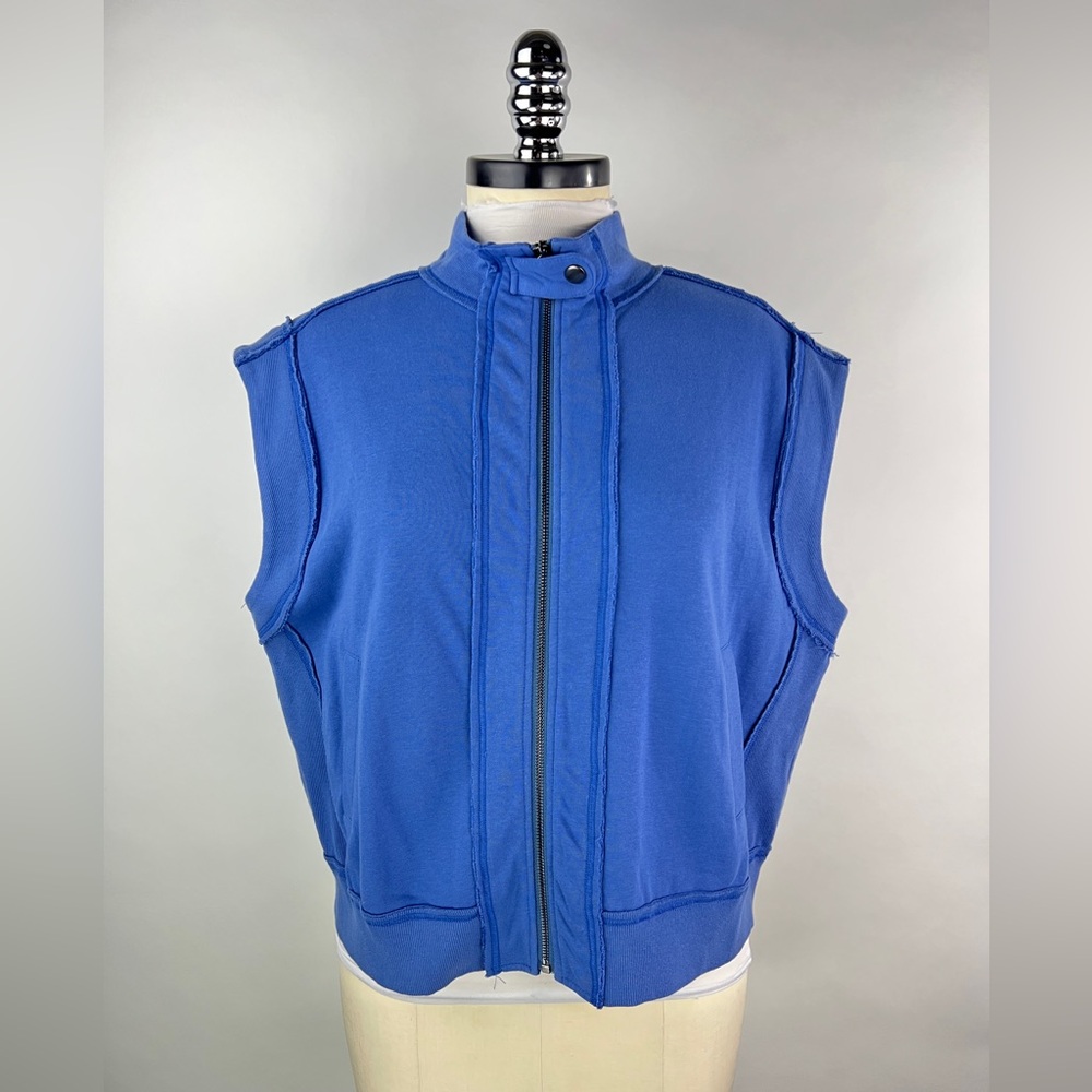 💚 2946. Terry Oversized Zip Up Vest